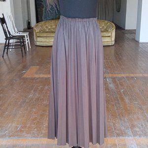 Anthropologie Moon River brown pleated midi skirt